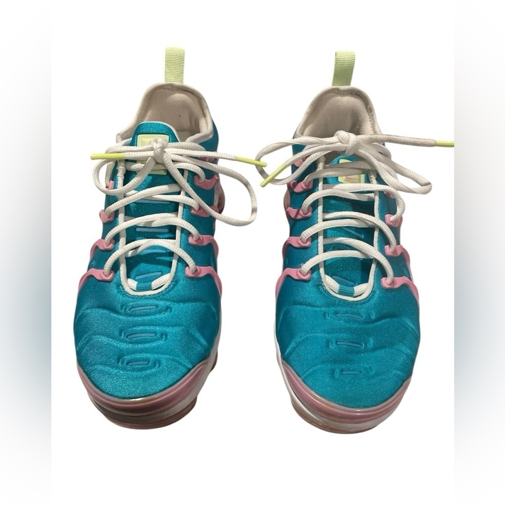 Nike Air VaporMax Plus Teal Pink Sneakers - Picture 3 of 5